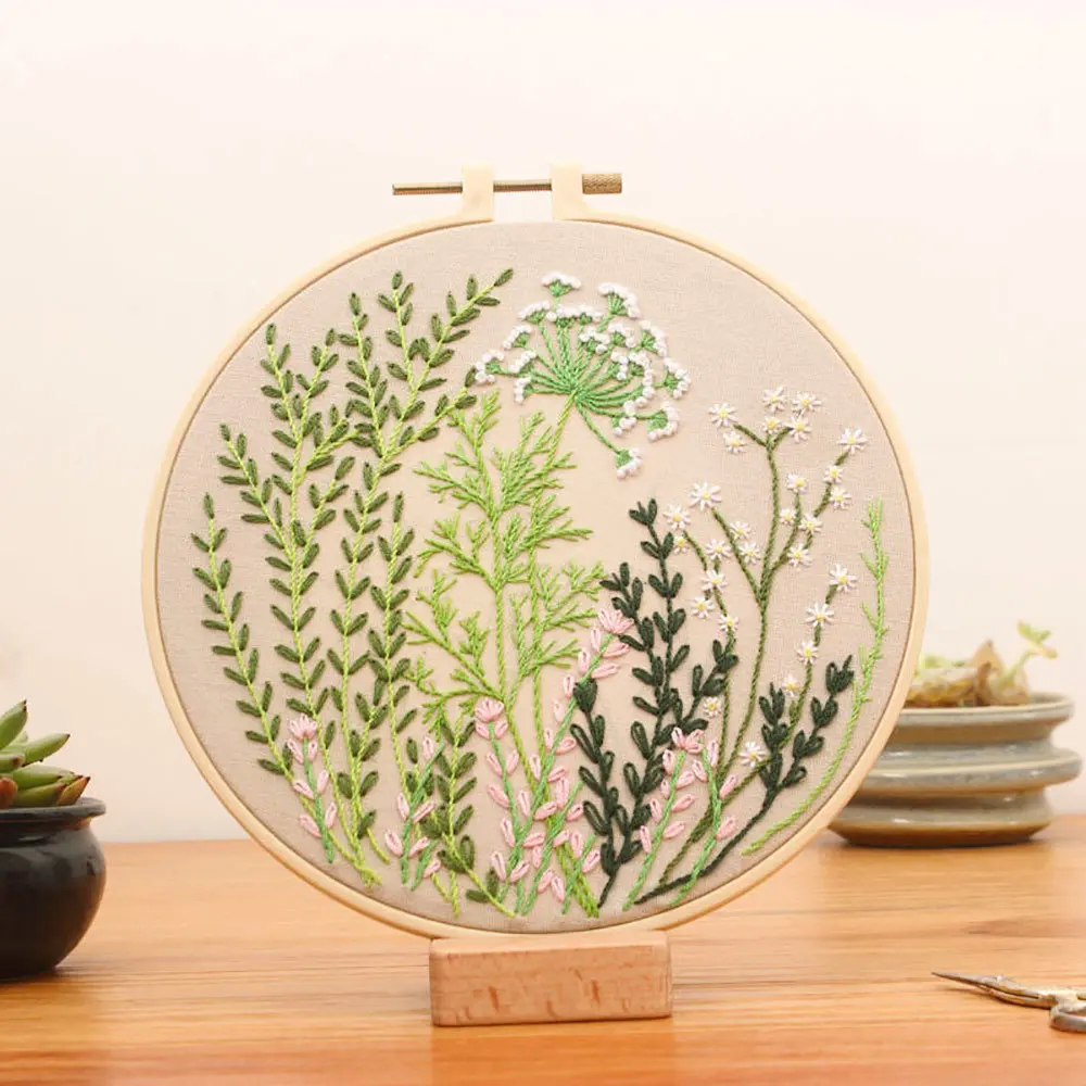 DIY Embroidery Material Kit Floral Pattern Printed Simple Cross Stitch -... - €13,03 EUR