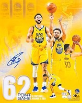 Stephen Curry Unterzeichnet 16x20 Golden State Warriors 62 Punkt Spiel Foto Bas - £461.23 GBP