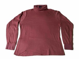 Woolrich Turtle Neck Top Women’s Medium Pink Long Sleeve Vintage Shirt Size XL - £11.14 GBP