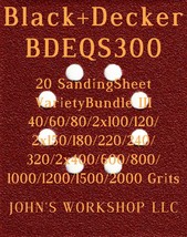 Black+Decker BDEQS300 - 17 Different Grits - 20 Sheet Variety Bundle III - £15.79 GBP