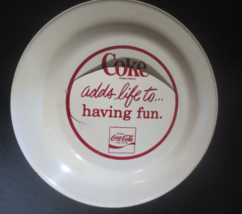 Coke adds life to having fun Humphrey Flyer Frisbee 9 inches Diameter Large Tear - £0.78 GBP