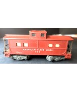 Vtg American Flyer Train Lines Red Lighted Caboose Car Gilbert #930 Unte... - $372.99 MXN