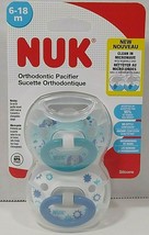 NUK Baby   2-Pack Orthodontic Pacifiers With Microwavable Case Size 6-18M - £7.85 GBP