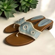 Montego Bay Club Light Baby Blue White Flat Sandals Women’s size 7.5 - $16.92