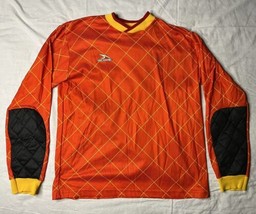 Score Soccer Jersey Adult Size Small Red &amp; Yellow Long Sleeve Vintage 1990s - £14.62 GBP