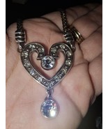 Brighton Heart Necklace, Silver, Cubic Zirconia, Heart Pendant, Brighton... - £27.23 GBP