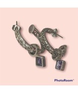 Vintage Antique sterling silver 925  Jawan Hoop Earring - $211.67 CAD
