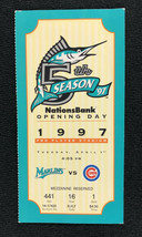 Florida Marlins vs. Chicago Cubs Ticket Stub Opening Day April 1 1997 4/1/97 - £15.68 GBP