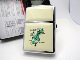 Saipan Map Ultralite Scrimshaw Zippo 1996 Unfired with Flaws Rare - £66.77 GBP