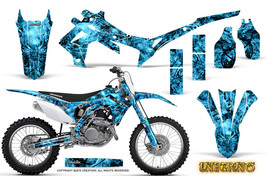 HONDA CRF 450 CRF450 2013-2015 GRAPHICS KIT CREATORX DECALS INFERNO BLUE... - £125.60 GBP