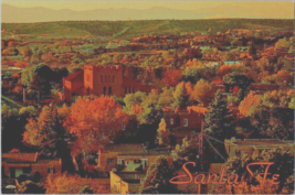 Postcard New Mexico Sante Fe View of Downtown Mountains 6 x 4 Ins. - £3.95 GBP
