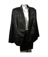 Penningtons Woman Suit Jacket Skirt Black Jacquard Plus Size 22 New Tags - £67.49 GBP