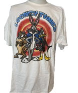 Warner Bros Looney Tunes Men&#39;s Airbrushed T-Shirt White XL - $19.53 CAD