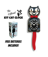 CRIMSON ROYALE KIT CAT CLOCK 15.5&quot; Black Red Free Battery USA MADE Kit-C... - €61,21 EUR