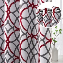 Thermal Curtains And Drapes Window Treatment Noise Reducing Geometric Modern - £47.93 GBP