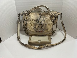 RARE Coach Minetta Crossbody In Snakeskin Leather Handbag Shoulder Bag &amp; Wallet - $49.01