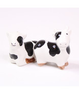 Black And White Cow Mini Salt And Pepper Shakers Set New Without Tags - $8.75