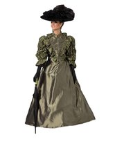 Women&#39;s Brown Victorian Era Annie Dress Theater Costume S - $499.99