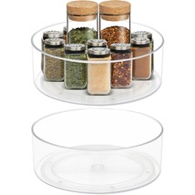 2-Pack Clear Lazy Susan - Round Turntable Spinning Storage Organizer for Cabinet - £40.20 GBP
