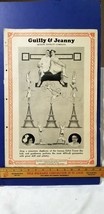 Antique 1926 Vaudeville Act Poster GUILLY &amp; JEANNY Eiffel Tower Gymnasts B6 - $29.25