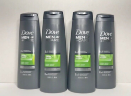 4 Dove MEN + Care 2-in-1 Shampoo &amp; Conditioner, Fresh &amp; Clean, Invigorating - £19.25 GBP