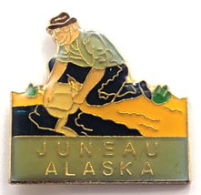 Juneau Alaska Gold Panning Prospector Gold Rush Historic Scenic Travel Pin - $9.99