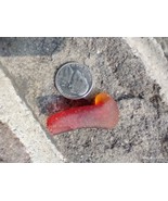 Genuine Sea Glass Beautiful  Red and orange tint number 7