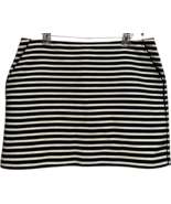 Banana Republic Black/White Striped 17&quot; midi skirt with pockets &amp; lining... - $41.42 CAD