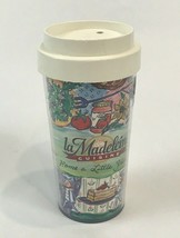 Vintage La Madeleine Bakery Travel Coffee Cup Thermo Serv Reusable Plast... - £7.96 GBP