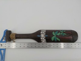 Carved Wooden Canoe Paddle Hawaii Wall Hanging Painted Palm Trees Tribal Nwot - £16.05 GBP