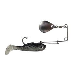 Creme 1.5&quot; Spoiler Spin Bait, Black Back Swimming Lure, Fishing Bass - £2.35 GBP