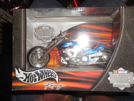 Hot Wheels Racing 2002 Thunder Rides 1/18 Scale Pfizer Motorcycle Mint In Box - £5.57 GBP