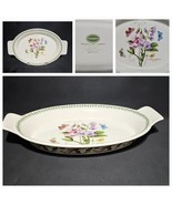 Portmeirion Botanic Garden 14&quot; Augratin Oval Baker with Handles Sweet Pea - $69.29