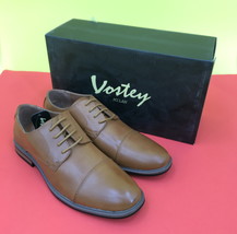 VOSTEY Men&#39;s Dress Oxford Derby Shoes for Men Business Brown BMY639 Size 9 #5545 - £15.50 GBP