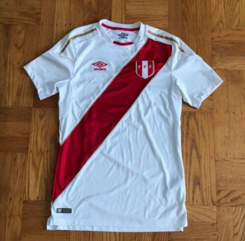  Authentic Umbro Peru Jersey Soccer 2018 Russia World Cup Shirt Home Kit Small - £21.46 GBP