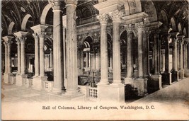 Washington D.C. Library of Congress Hall Columns UNP 1907-1915 Antique Postcard - £5.99 GBP