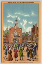 Reading Of Declaration Of Independence 1776 Postcard C37 - $4.95