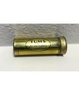Vintage Gold Tone Tums Tin Tums for the Tummy Made In USA Push Bottom - $13.35 CAD
