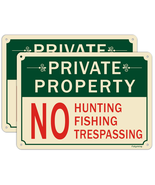 2 Pack Private Property No Hunting No Fishing No Trespassing Signs 10 X ... - $19.56