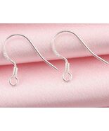 10/20/50 Pieces Genuine French 925 Sterling Silver Earring Findings Hook... - $3.80 CAD+