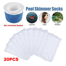 20 Pack Swimming Pool Spa Skimmer Basket Filter Saver Bag Fine Mesh Screen Socks - £12.78 GBP