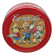 Campbell&#39;s Soup Metal Tin Vtg 1997 With Trio Of Soup Kids Ships Fast - £11.75 GBP