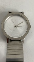 Vintage 1995 Joe Boxer Smiley Face Watch Silver Stainless Steel by Timex - £79.02 GBP
