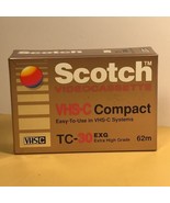 SCOTCH VHS-C COMPACT VIDEOCASSETTE CAMCORDER TAPE SEALED TC-30 VHSC 62M ... - $7.87