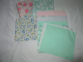 Scrap Pieces Sewing Fabric Cotton/Flannel/Solids/Prints Leftover From Projects - £0.79 GBP