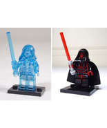 DARTH REVAN &amp; BLUE CRYSTAL HOLOGRIPHIC REVAN Star Wars Minifigure +Stand... - $14.00