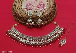 Latest Kundan Traditional Gold Plated Jewelry Set Wedding Bridal Jewelry Set sa - £8.55 GBP