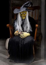 THIS IS HALLOWEEN! 42&quot; SITTING WITCH w CANDY BOWL GREETER PROP ANIMATRONIC - $154.43