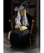 THIS IS HALLOWEEN! 42" SITTING WITCH w CANDY BOWL GREETER PROP ANIMATRONIC - $154.43