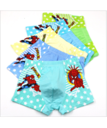 100% Cotton Kids Boys Boxer Brief Underwear Spider-Man Cartoon Panties w... - $114.04 MXN